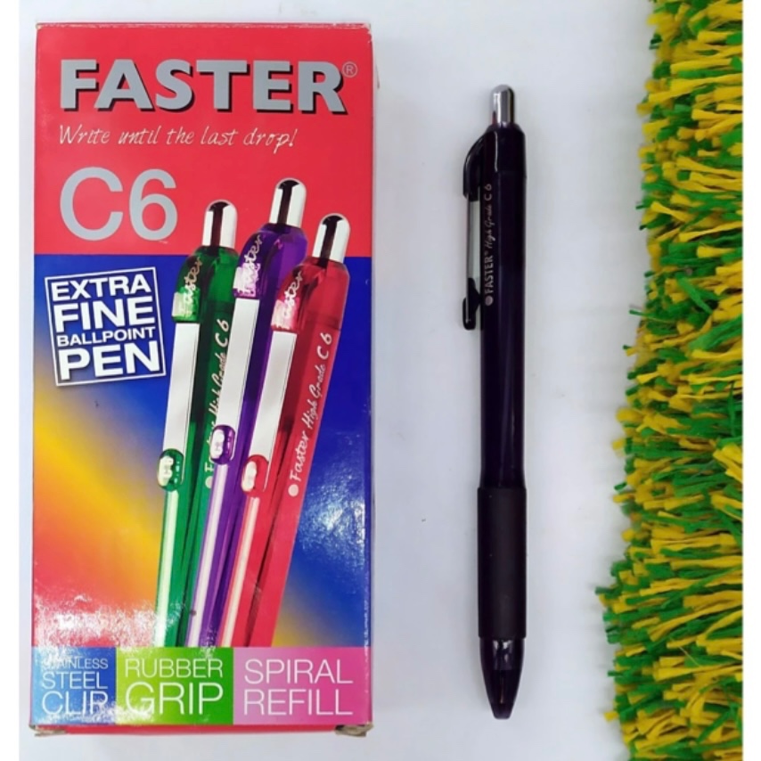 

Pulpen/ballpoint Faster C6 Warna Tinta Hitam - Ecer & Grosir