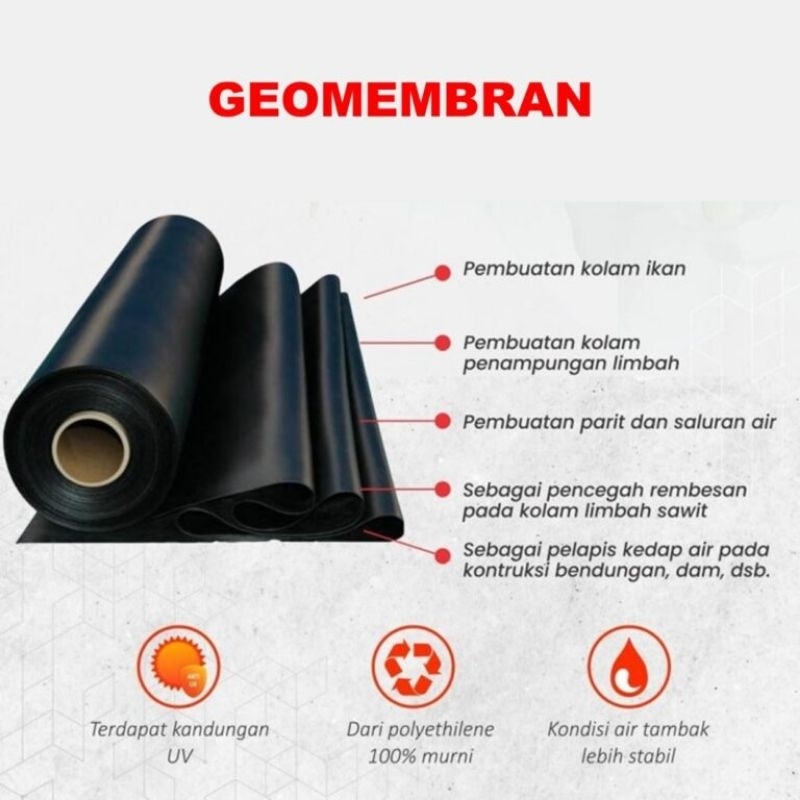 plastik HDPE geomembran 200 micron plastik hitam bekas layak pakai