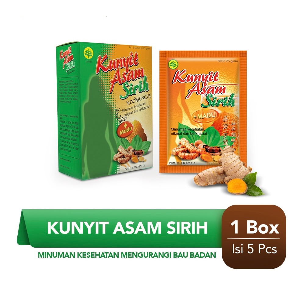 

SIDOMUNCUL Kunyit Asam Sirih Kemasan Box Isi 5Pcs @25gr