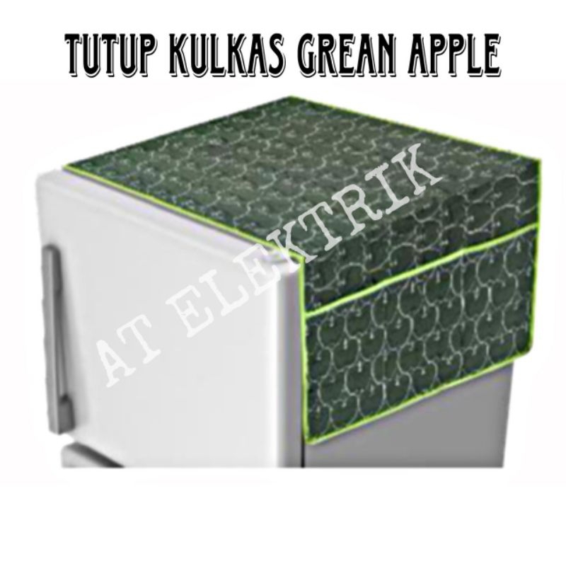 Tutup Kulkas / Kain Penutup Atas Kulkas / Tutup Kulkas Green Apple