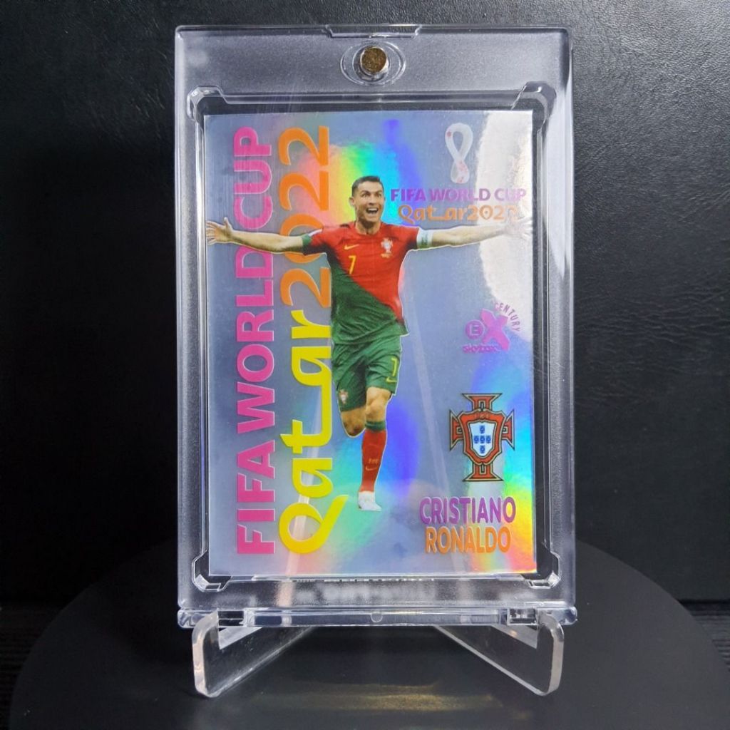 77. Kartu Bola - Custom Card 2022 SkyBox E-X Century - Fifa World Cup Qatar 2022 #7 Cristiano Ronald