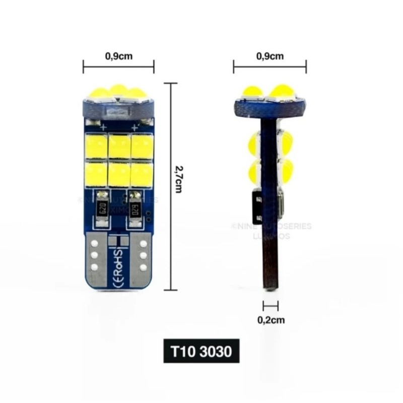 Lampu Senja T10 T15 15 Titik Untuk Motor dan Mobil Universal Original Luminos