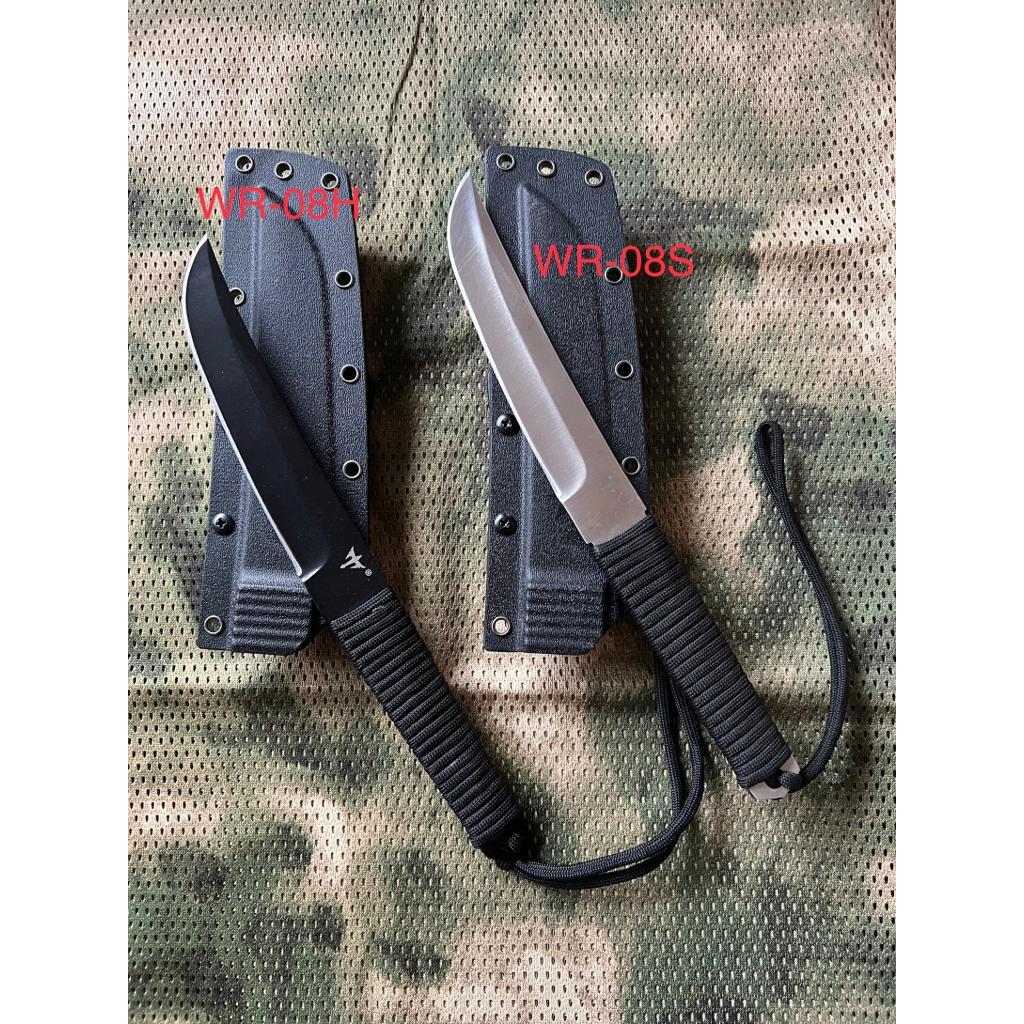 Pisau Tactical Kydex WR 08 Silver Hitam / Pisau WR Tactical Outdoor + Holster Dan Teklock / Pisau Ca