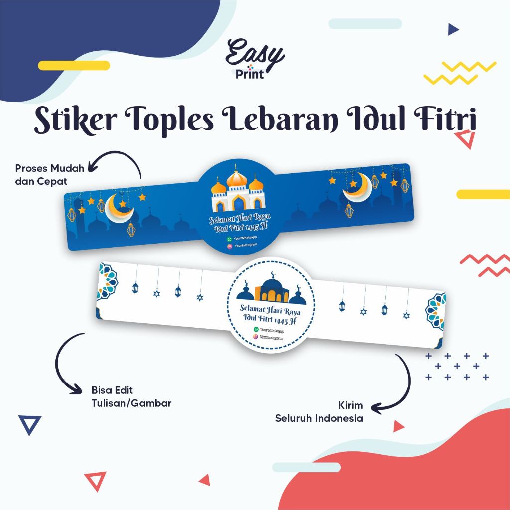 

Cetak Sticker Label Stoples Lebaran Idul Fitri / Custom Stiker Segel Toples Makanan Kue Kering