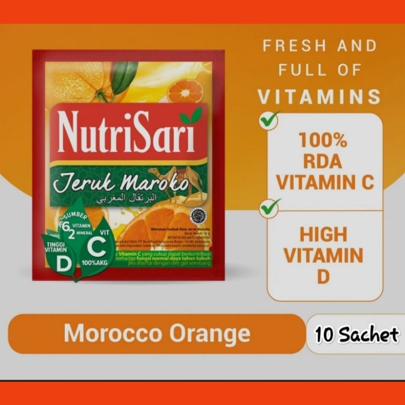 

Nutrisari Jeruk Maroko 10 Sachet
