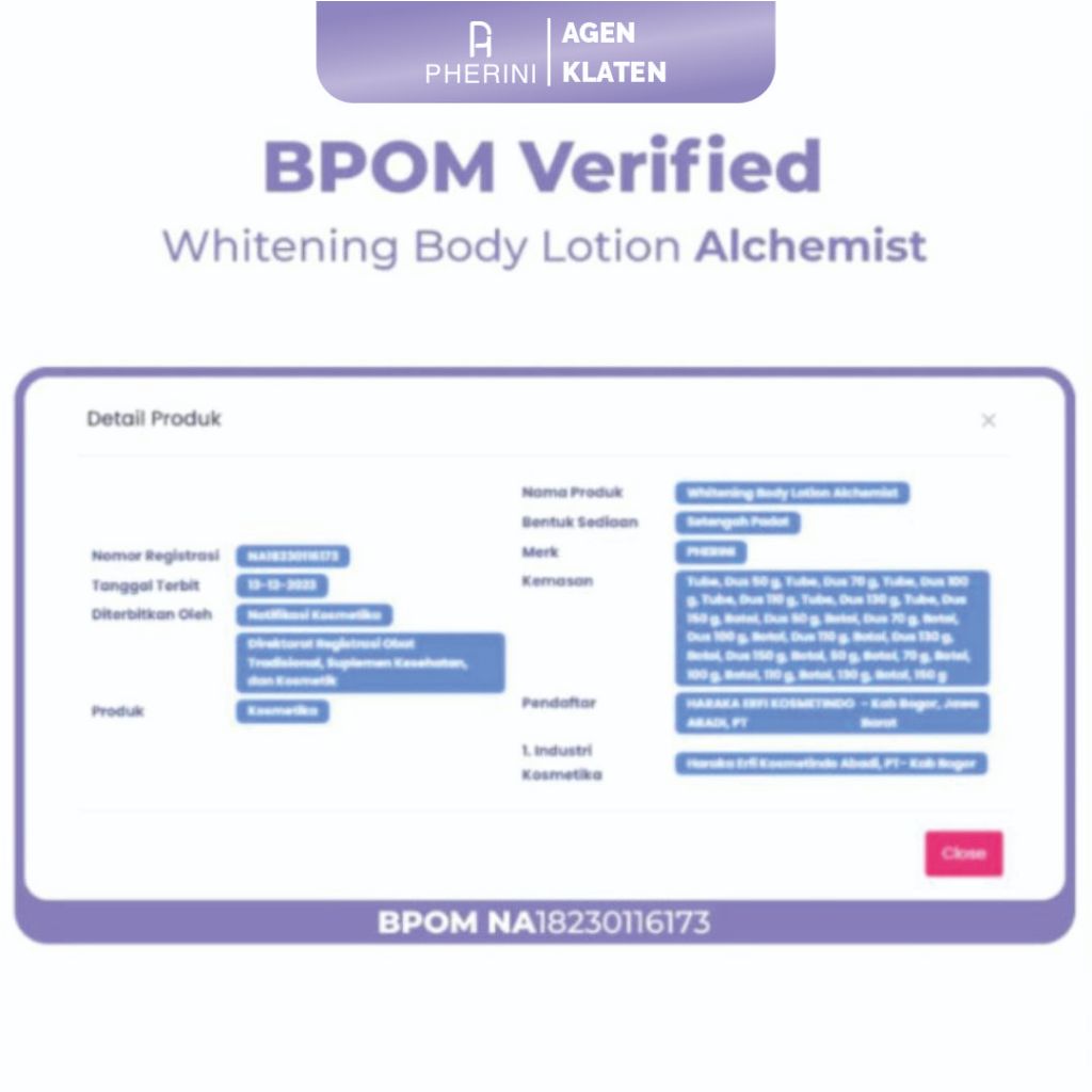 NEW Pherini Whitening Body Lotion Alchemist With UV Protection Niacinamide 130 ml