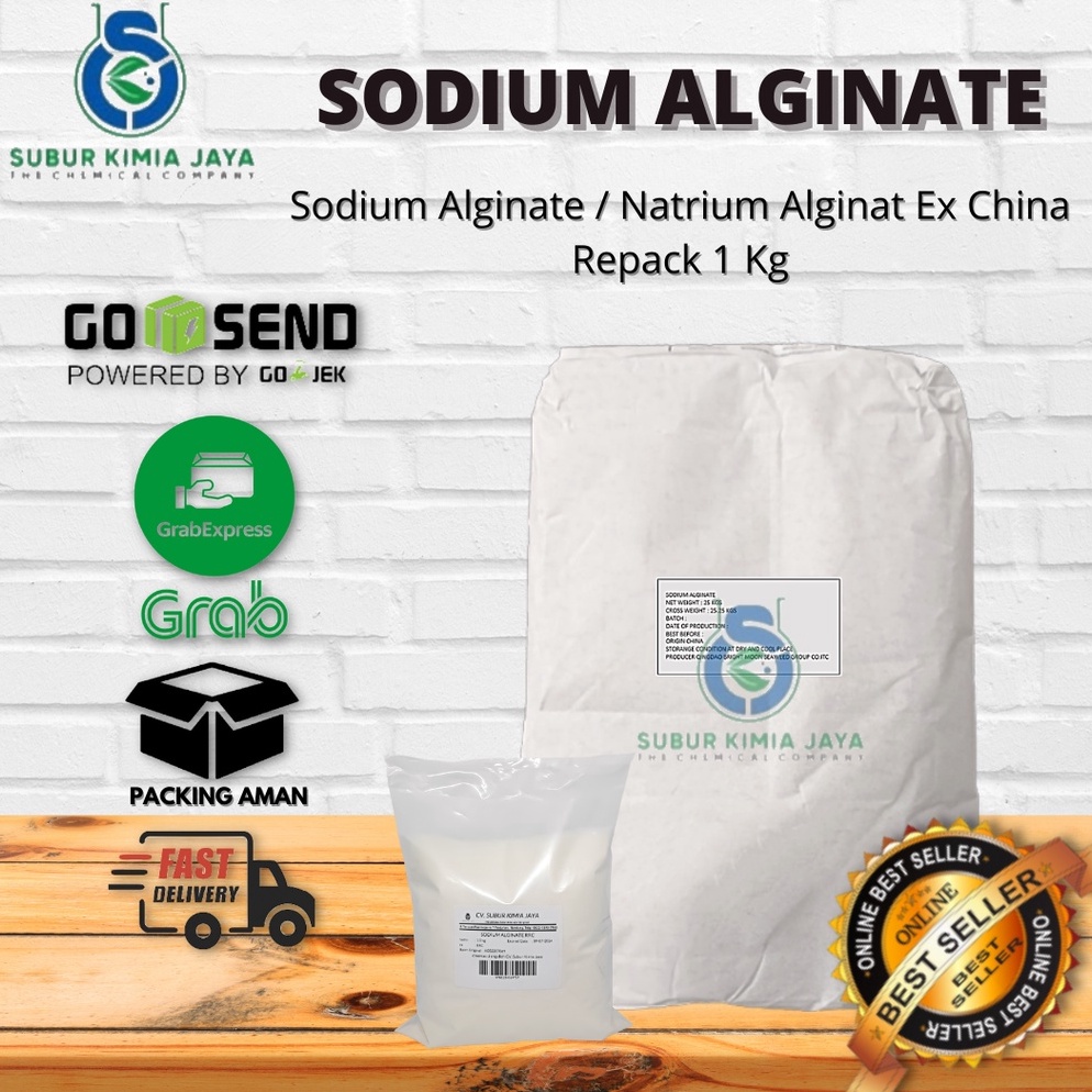 

VIRAL Sodium Alginate Food Grade Sodium Alginat Pengenyal Makanan 1 kg