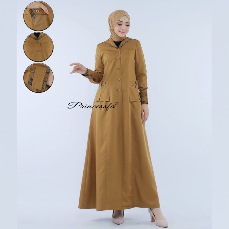 Gamis PNS Princessfa Gamis Pemda guru gamis princesssa kheki tua gamis list batik Pemda tua wanita