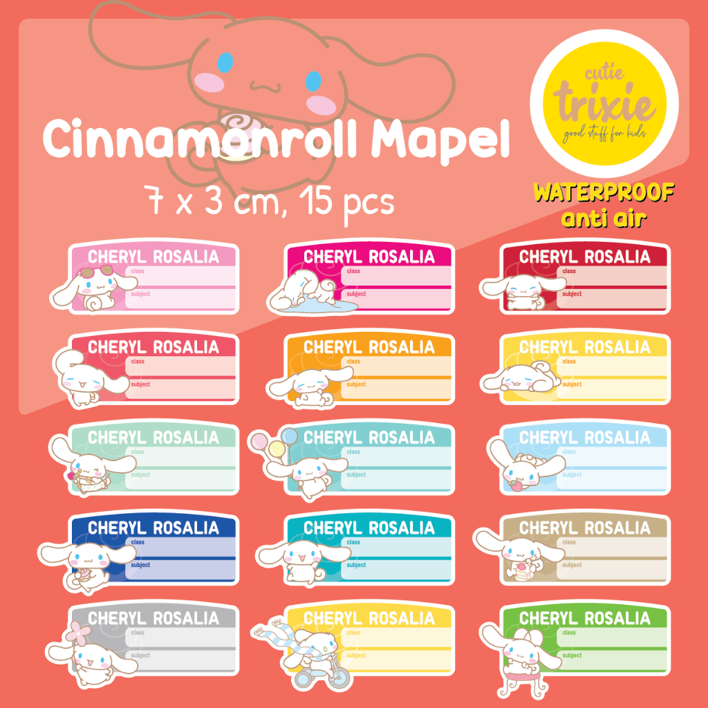 

Sticker Label Buku Mata Pelajaran Mapel Cinnamonroll