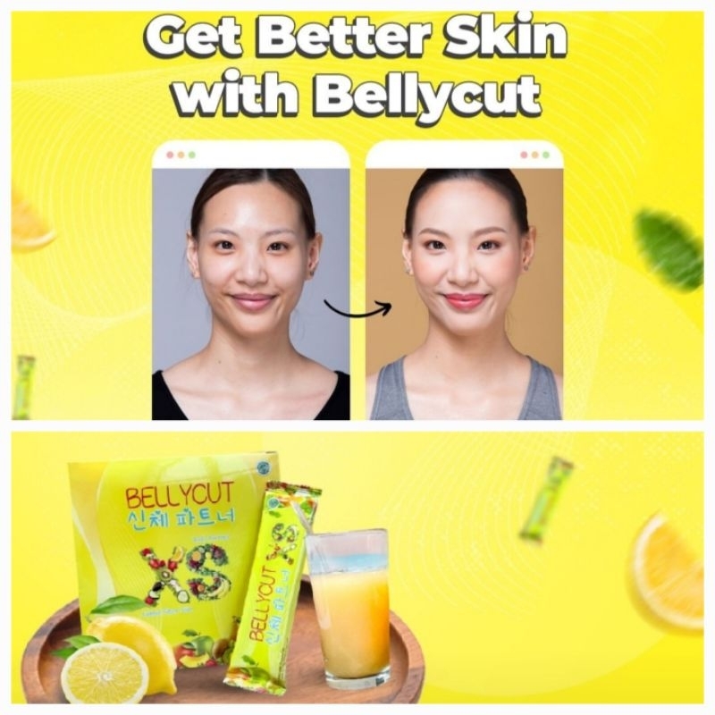 BELLYCUT MINUMAN SERBUK LEMON DETOX LEMAK DIET SEHAT
