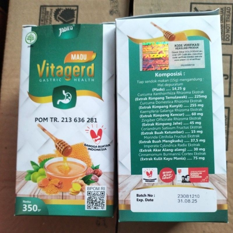 

Madu VITAGERD Herbal Maag, Gerd dan Asam Lambung naik Original Asli