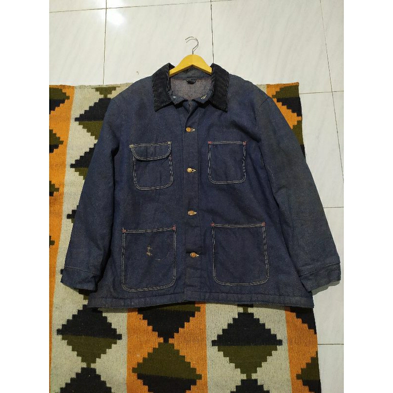 vtg 70s chore jacket blanket Wrangler