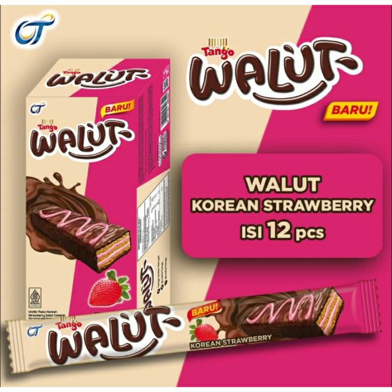 

Walut Tango wafer Korean strawberry 1 box isi 12pc x15g