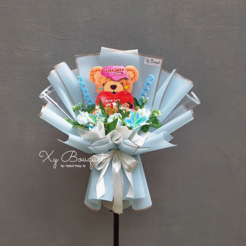 

[ PROMO ] Bouquet Valentine Buket Coklat Buket Silverqueen Murah