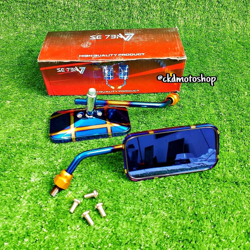 Spion Kotak Klasik Thailook Spion Blue X Full CNC Universal Semua Motor Ride it