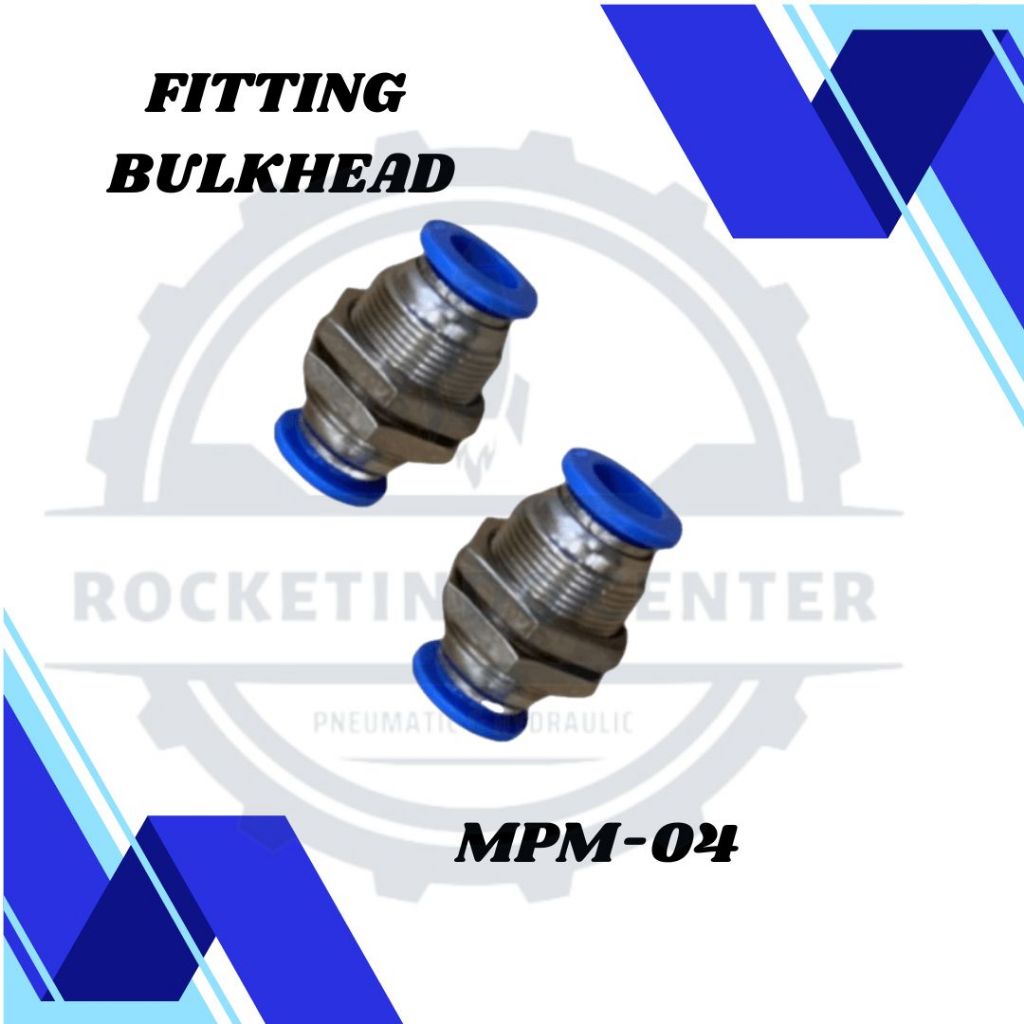 Fitting push in pneumatic BULKHEAD MPM 04-04