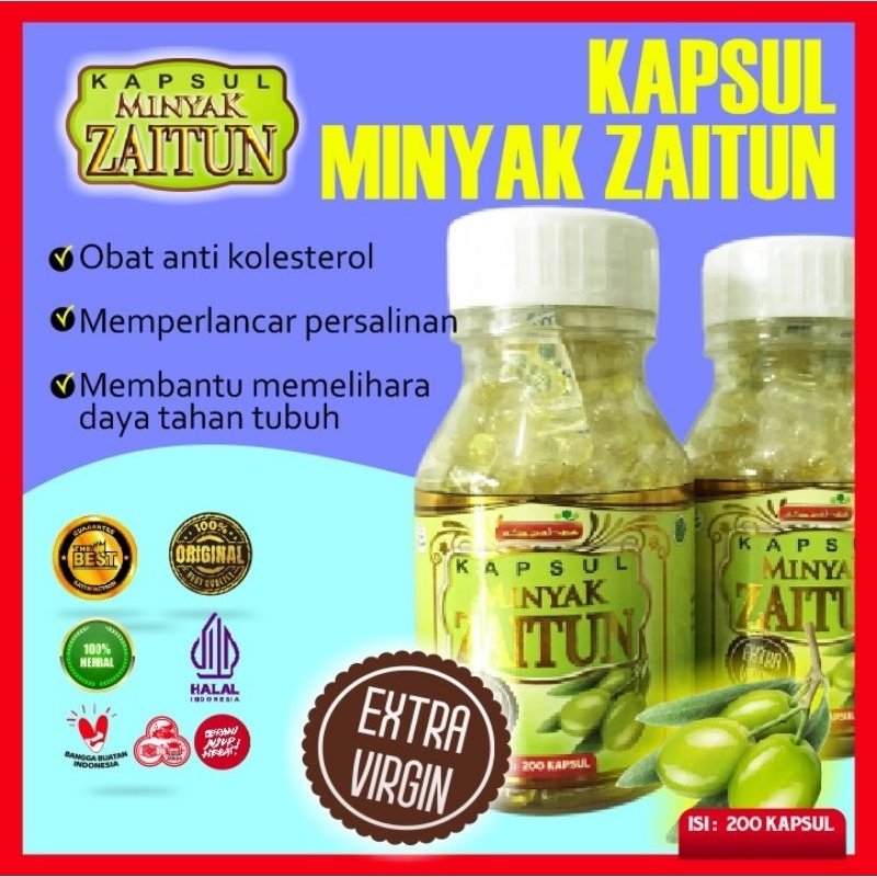 minyak zaitun kapsul/minyak zaitun exstra virgin/kapsul zaitun isi 200