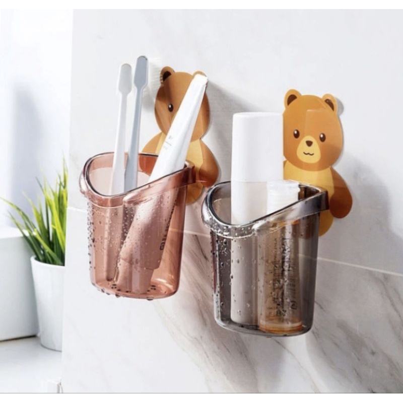 Gelas Tempel Tempat Sikat Gigi/Gantungan sikat gigi/Tempat sikat Gigi