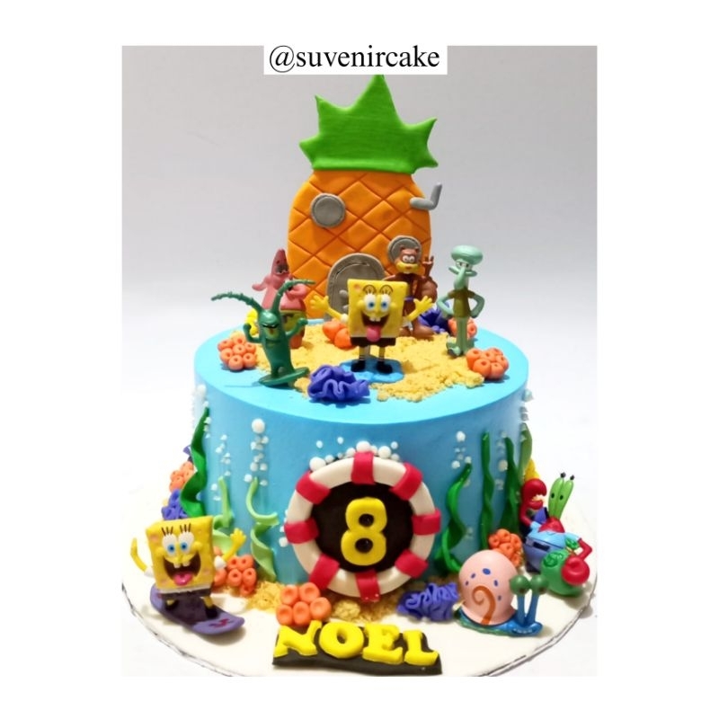 

cake spongebob/spongebob cake/kue ulang tahun spongebob/spongebob