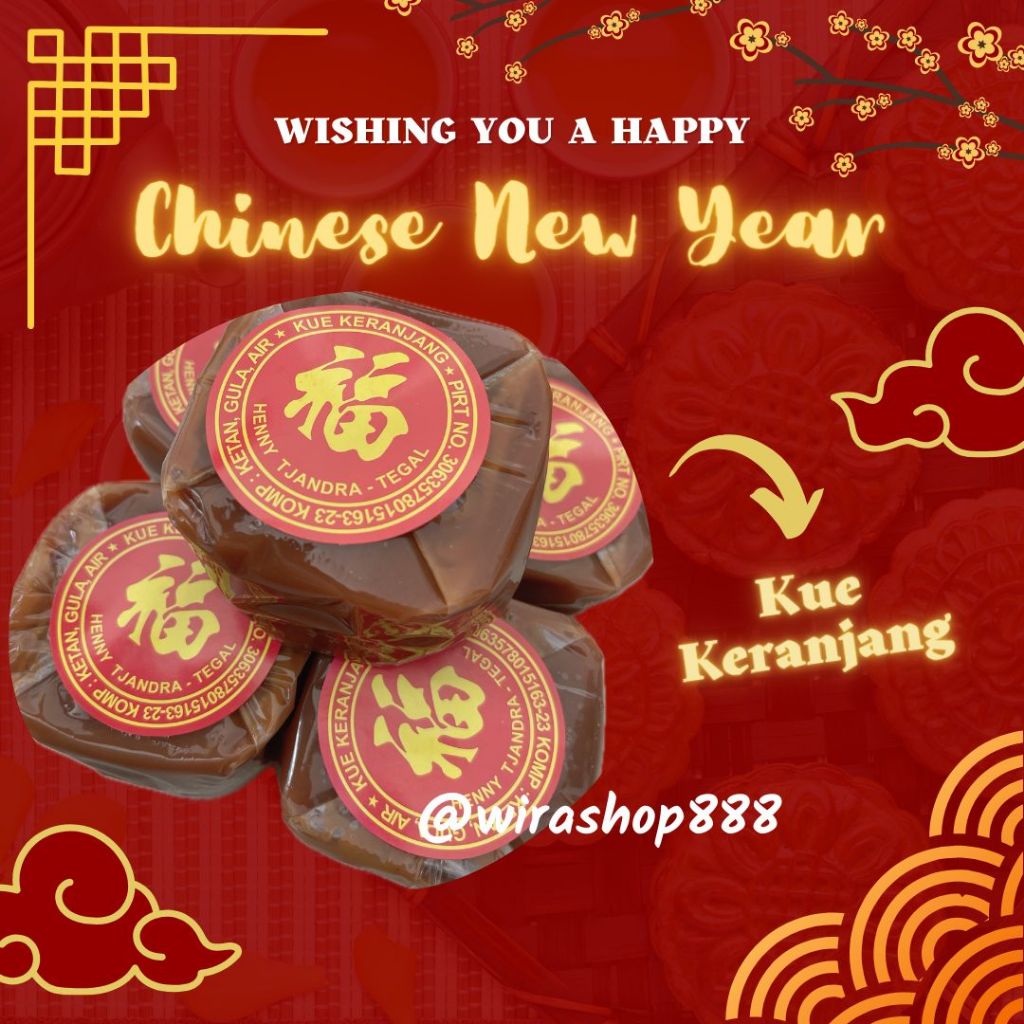 

Kue Keranjang Henny Tjandra isi 2 / Kue Keranjang Imlek Cina / Kue Dodol Cina / nian gao / thiam pan