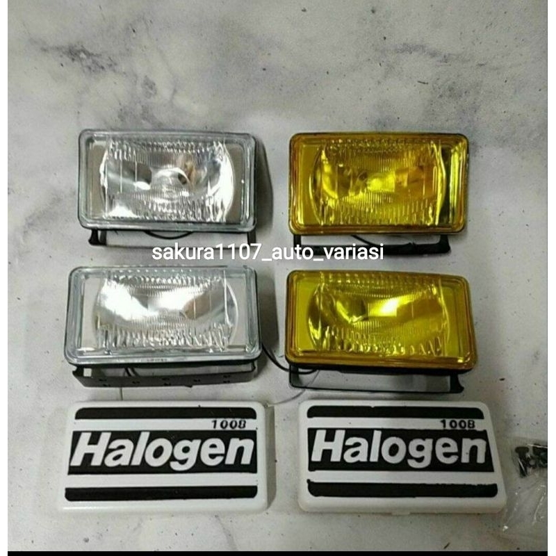 1buah, FOGLAMP LAMPU KABUT HALOGEN PANTHER KOTAK, UNIVERSAL