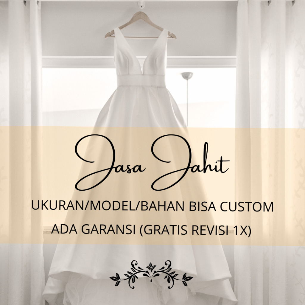Jasa Jahit Baju Custom Gamis Tunik Seragam Dress Kemeja Batik Pria Wanita Dewasa Anak