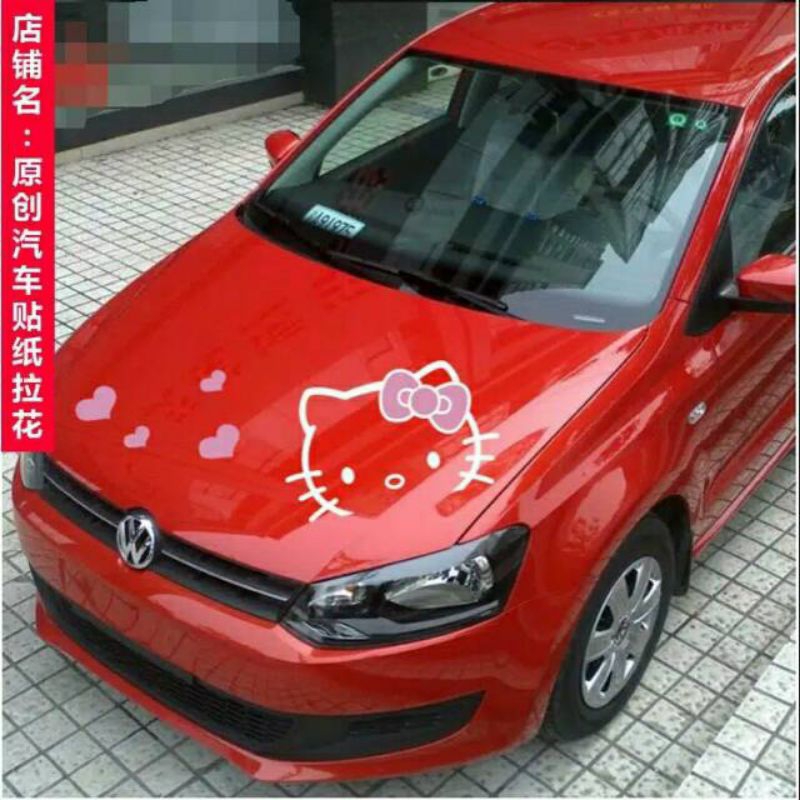 stiker hello Kitty stiker kap mobil stiker mobil Ayla Agya Honda jazz