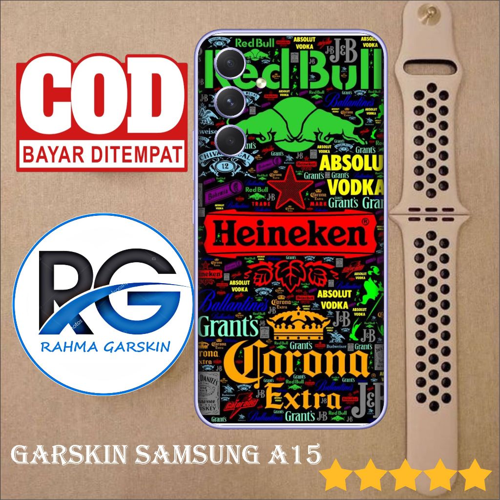 COD STIKER/GARSKIN HP SAMSUNG A15 MOTIF DOODLE ART - ISI 2PCS BISA CUSTOM MOTIF