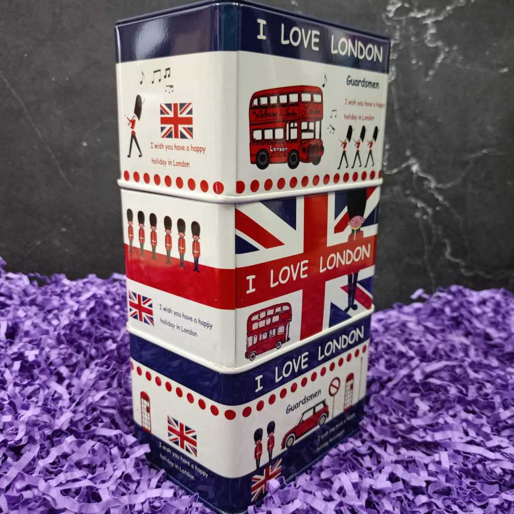 Celengan Kaleng Kotak I Love London