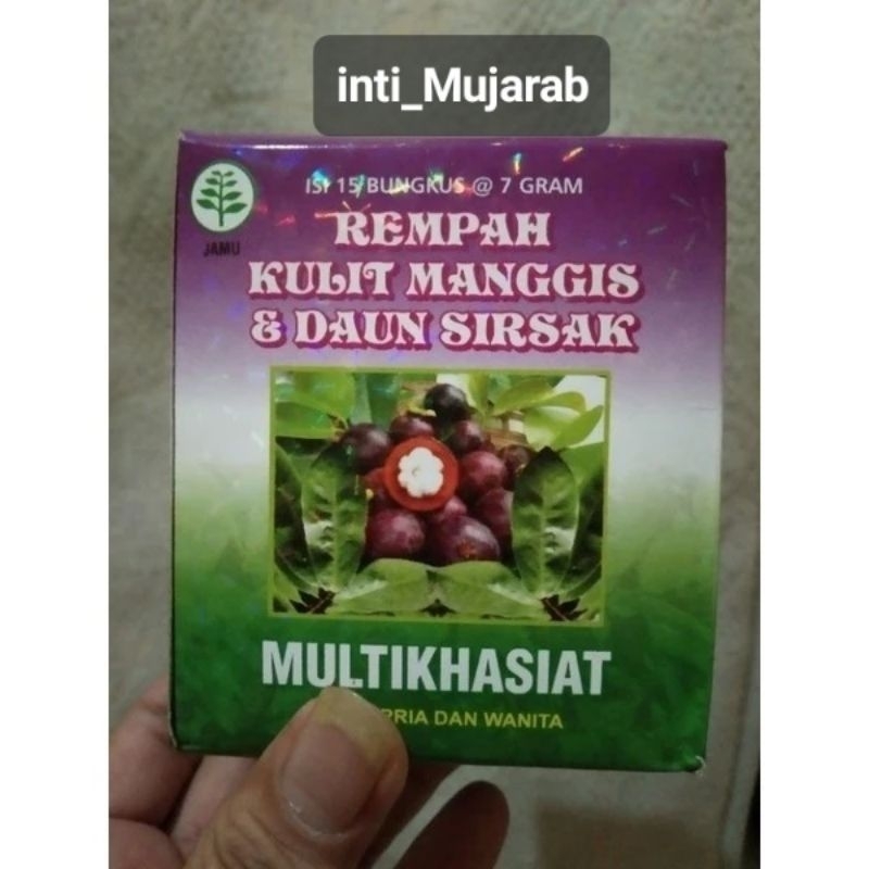 serbuk jamu Asam urat kulit manggis dan daun sirsak