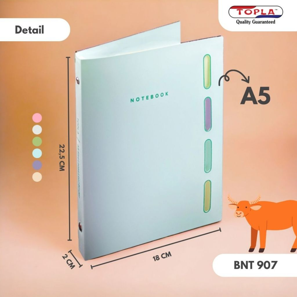 

[Whispers] Topla Binder notebook buku catatan note book agenda sekolahan dan kuliah ukuran A5 20