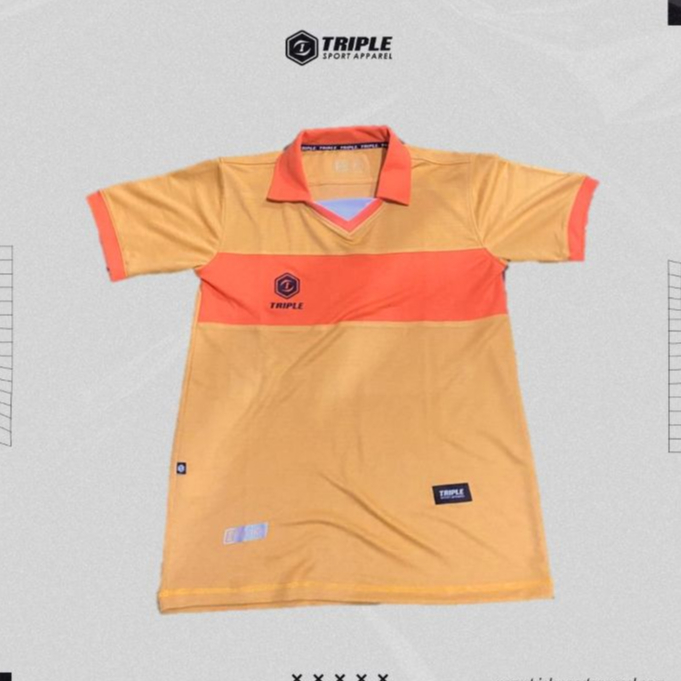 Kaos Jersey Milano Berkerah Futsal Dan Sepakbola Triple Sport - Baju Futsal Dan Bola High Quality - 