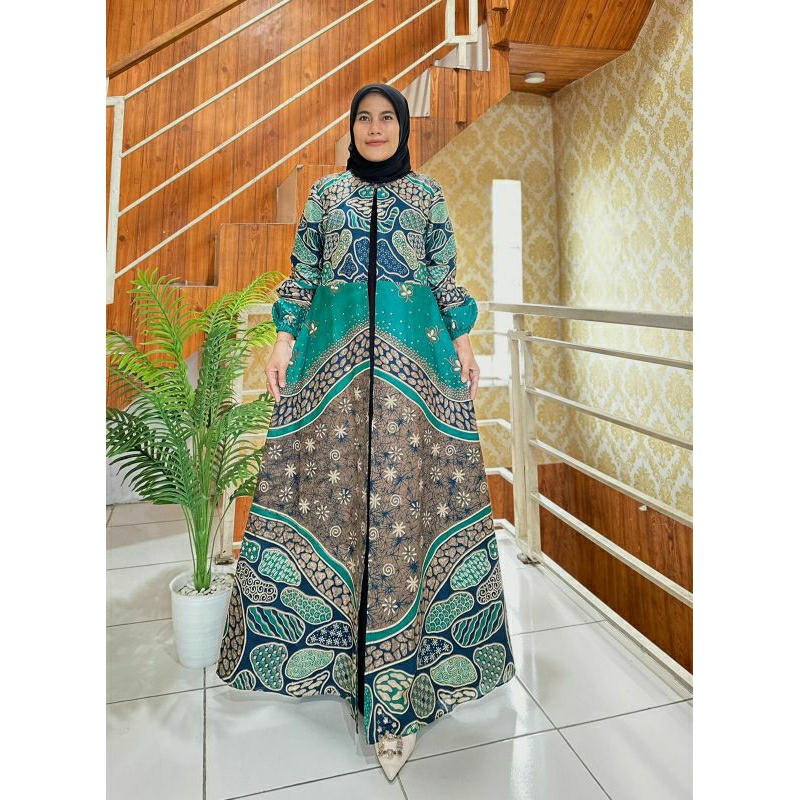 GAMIS BATIK - gamis modern-gamis kombinasi-gamis terbaru-gamis pesta gamis COD