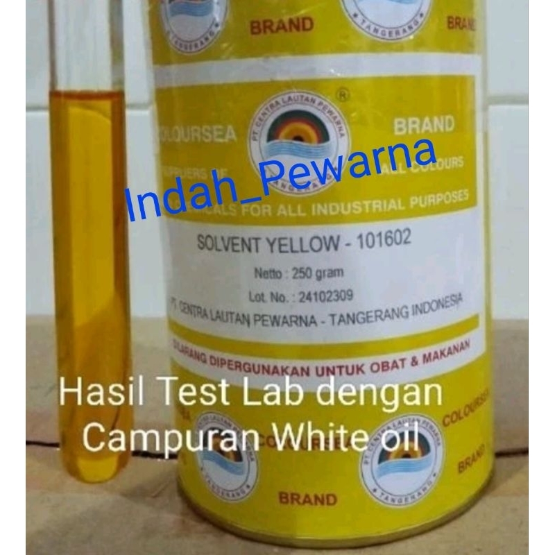 DIJAMIN ORI 100% Pewarna minyak kuning muda/solvent yellow-101602 coloursea 250gr
