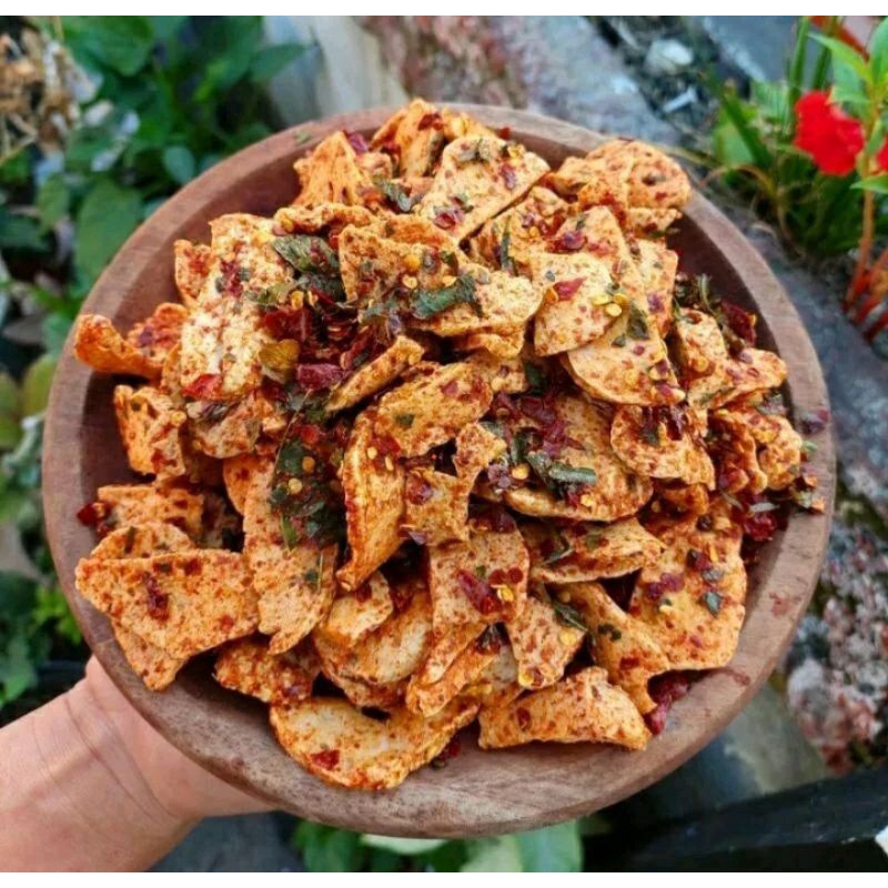 

BASRENG PEDAS/ KRIPIK BASRENG DAUN JERUK PEDAS
