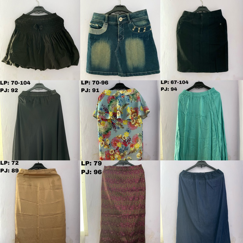 TERMURAH ROK WANITA / ROK PANJANG / ROK PENDEK / ROK KAIN / ROK JEANS / ROK ANAK / ROK DEWASA / JARI