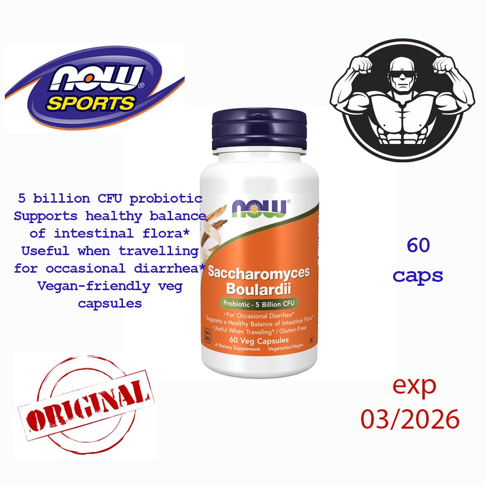 NOW Foods Saccharomyces Boulardii 60 capsules