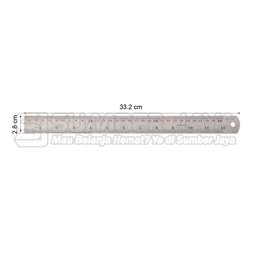 

Penggaris Panjang Besi Joyco 30 CM Penggaris Stainless Steel Ruler