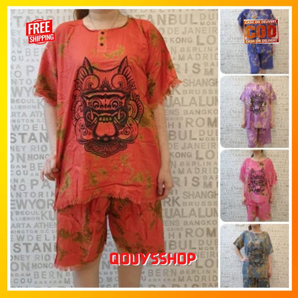 Baju Barong Setelan Dewasa Baju Khas Bali Pria & Wanita Bahn Rayon Adem