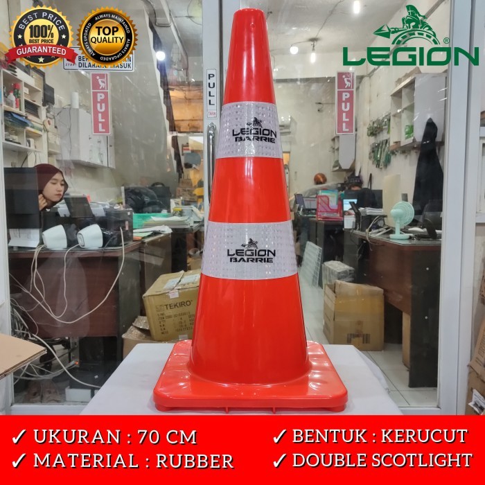 Safety Traffic Cone Kerucut Lalu Lintas 70cm Legion Safety Traffic Cone 70CM Kerucut Lalu Lintas Rub