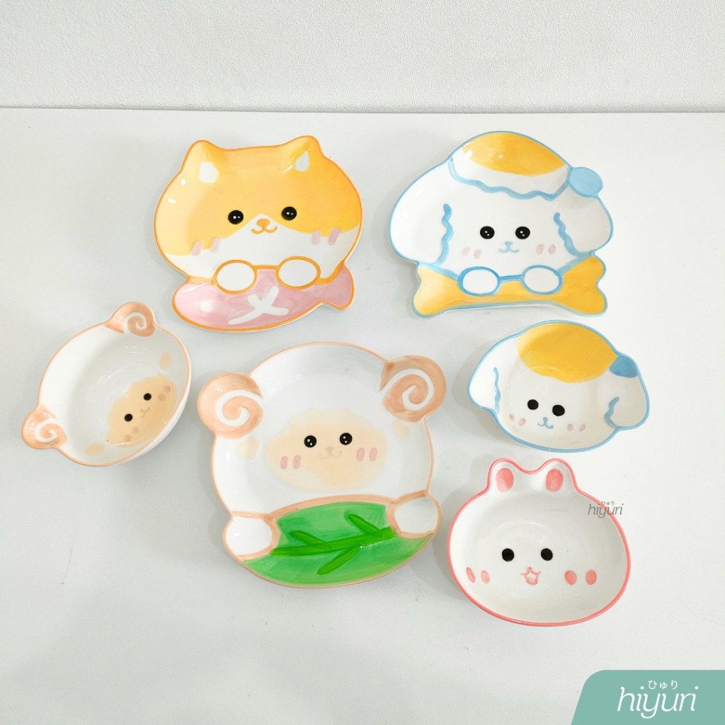 HIYURI Piring makan keramik Zooey/piring makan/piring aesthetic/piring makan keramik/piring lucu/pir