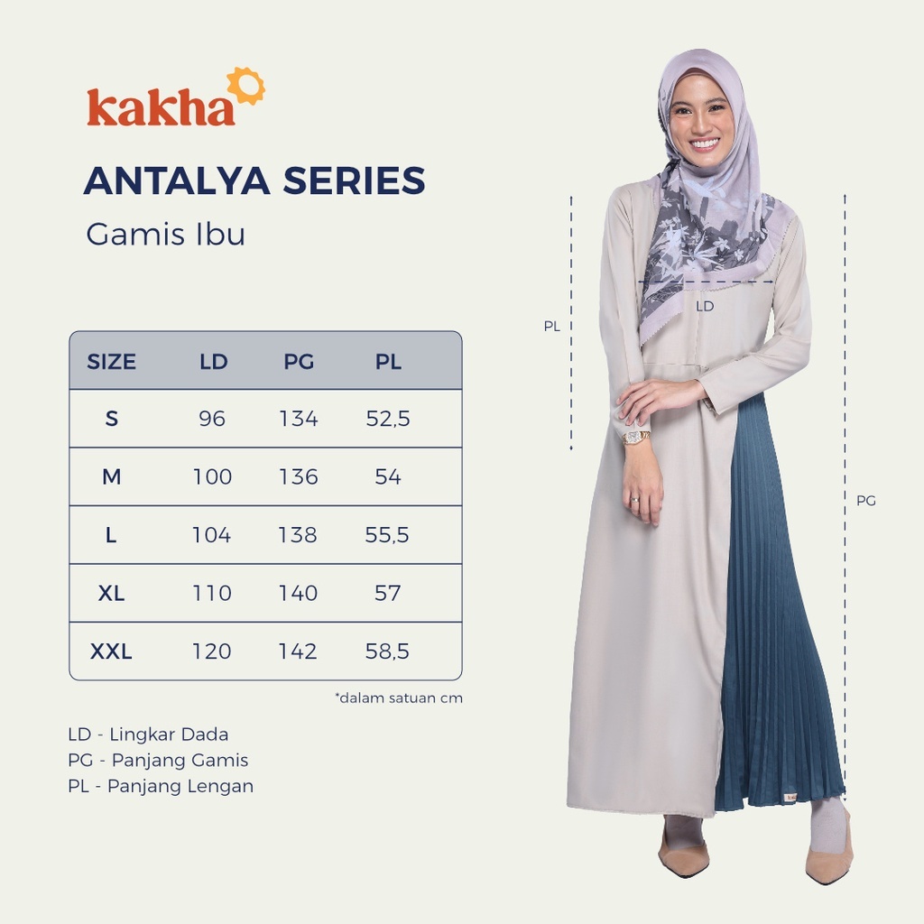 Kakha x Alyssa Soebandono - Gamis Antalya Series / Gamis Dewasa / Gamis Busui Friendly / Gamis Polos-3