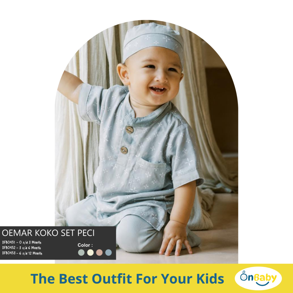 Dialogue Baby Oemar Koko & Malik Koko Set Setelan Koko Anak Bayi || Gamis Koko anak