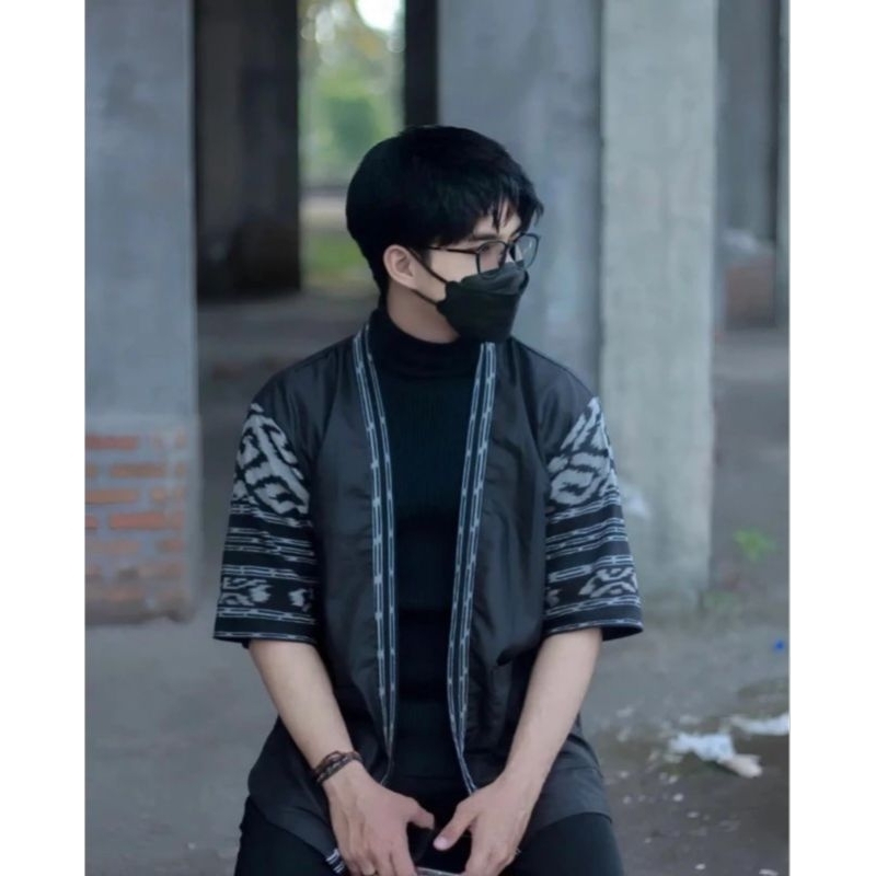 Cardigan outer outfit baju batik tenun kimono pria dan wanita unisex