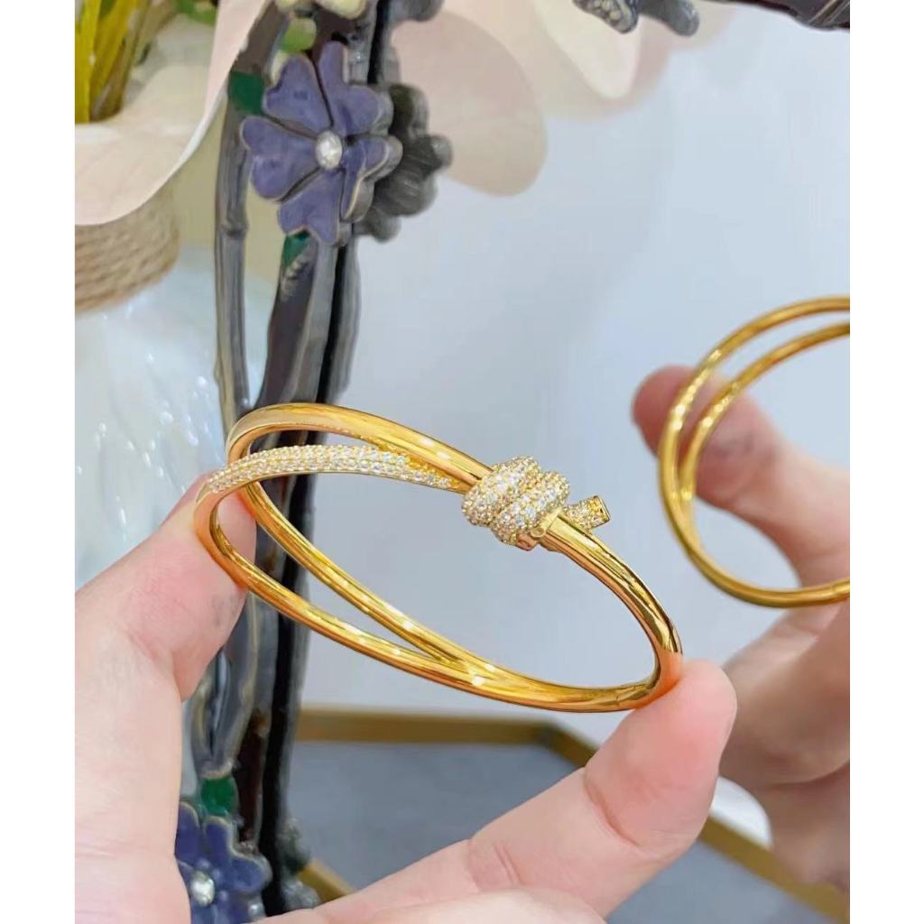 【17K / 750 emas asli（3.2gr) ] Gelang Knot Tali