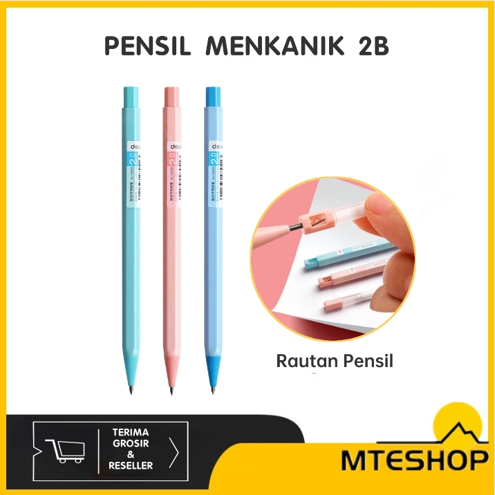 

MTE Pensil Mekanik / Mechanical Pencil Graphite Lead Automatic Refill Pensil