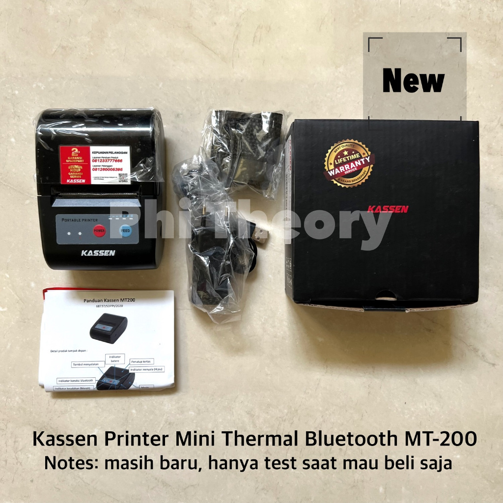 Kassen Printer Mini Thermal Bluetooth MT-200
