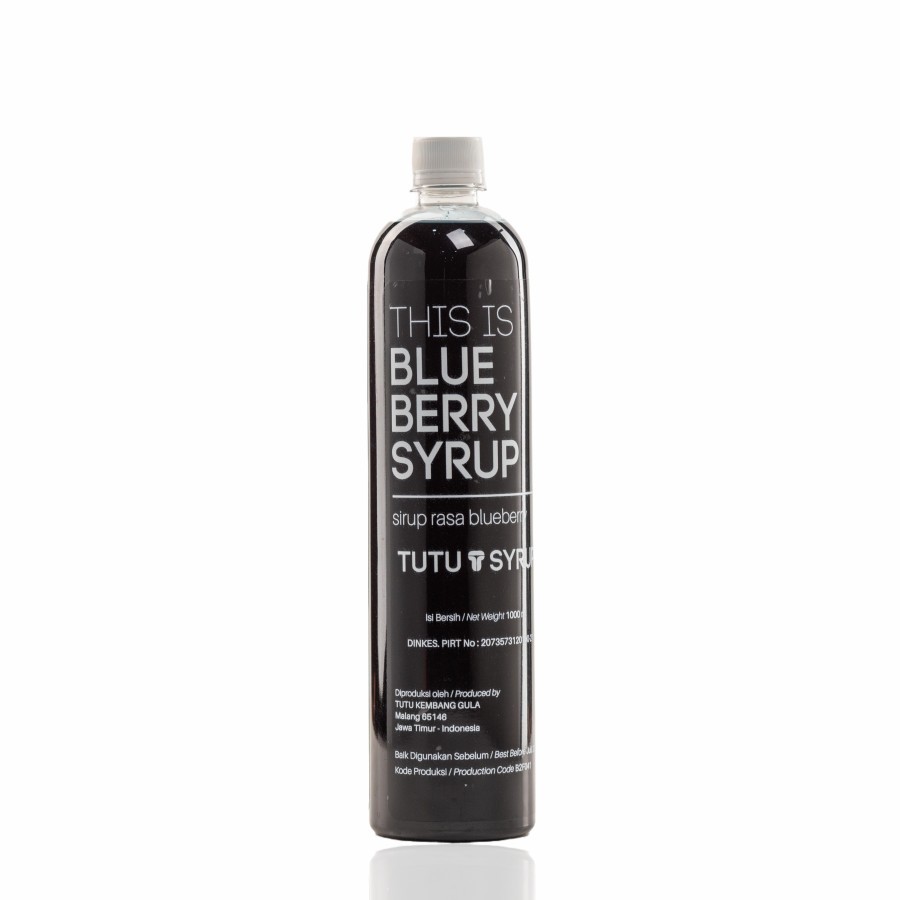 

Tutu Flavors Blueberry Syrup 1000ml - Sirup buah Blueberry