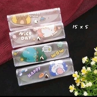 Kotak Softcase Tempat Kacamata Mika Doff Akrilik Aesthetic Gambar Karakter Lucu