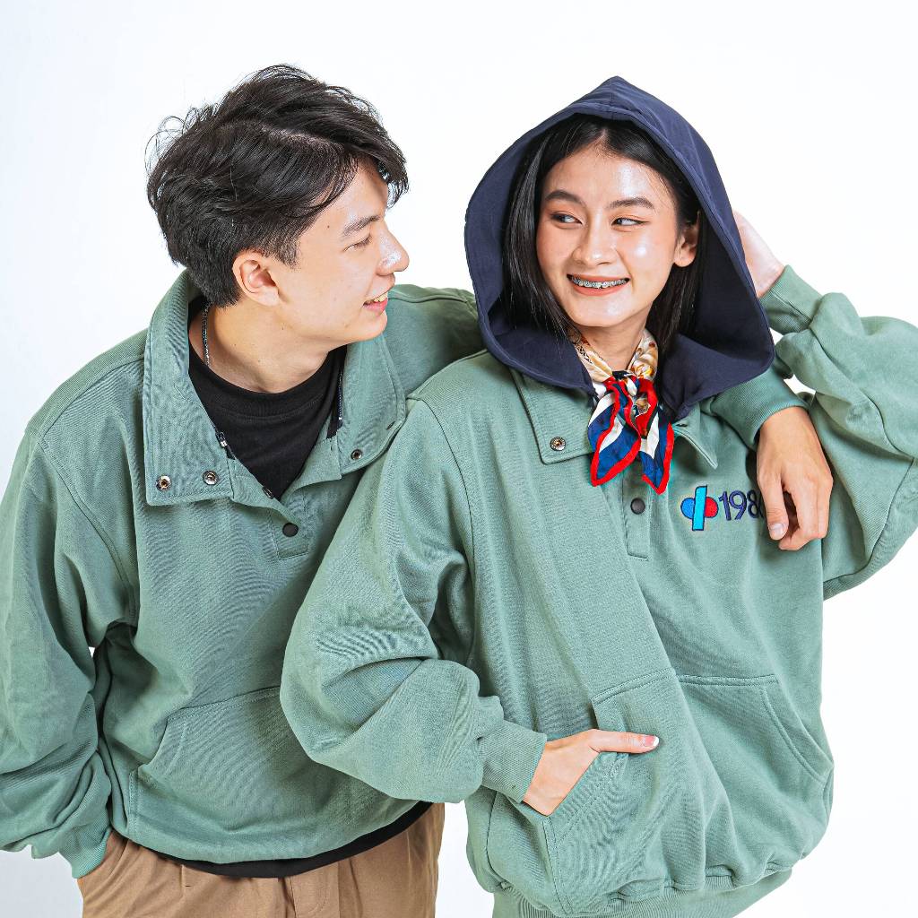 CLUB of 1986 Midori 2in1 Oversize Pullover Layered Hoodie